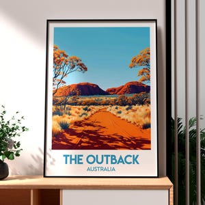 The Outback Print - Australia Wall Art -  The Outback Poster - Travel Wall Art - Australia Poster - Australian Outback Poster - Australia
