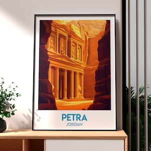Petra Print - Jordan Wall Art -  Petra Jordan Poster - Travel Wall Art - Little Petra Poster - Jordan Travel Art - Wonder of the World Art