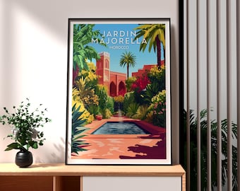 Jardin Majorelle Print: Marrakesh Morocco Travel Poster