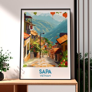 Sapa Vietnam Print: Travel Poster, North Vietnam Wall Art
