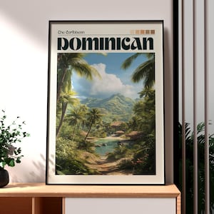 Dominican Republic Print - Caribbean Wall Art -  Dominican Travel Poster - Travel Wall Art - Caribbean Poster - Caribbean Beach Poster