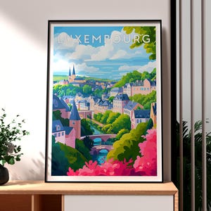 Luxembourg Print - Luxembourg Wall Art - Europe City Poster - Luxembourg Travel - European Wall Art - Ardennes Forest - Luxembourg City