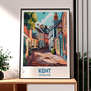 Impresión de Kent - Arte mural de Kent - Póster de Kent, Inglaterra - Arte mural de viajes - Póster de ciudades del Reino Unido - Arte de Kent - Arte de viajes de Kent - Condado de Kent, Inglaterra