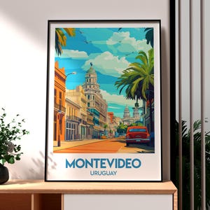 Montevideo Poster - Uruguay Art - Montevideo Travel Print - Uruguay Wall Art - Montevideo Travel Print - Backpacking Poster - South America