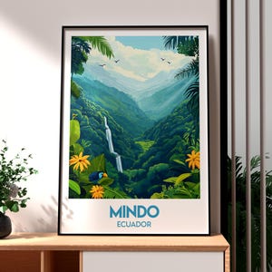 Mindo Poster - Ecuador Art - Ecuador Travel Print - Mindo Wall Art - Mindo Ecuador Travel Print - Backpacking Poster - South America Art