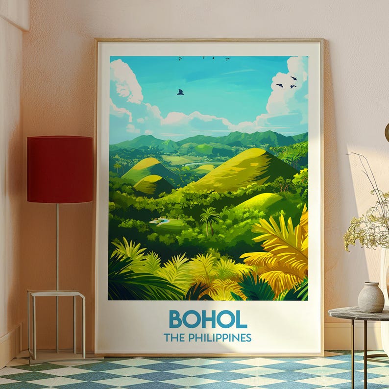 Bohol Poster the Philippines Wall Art Bohol Island Print Philippines