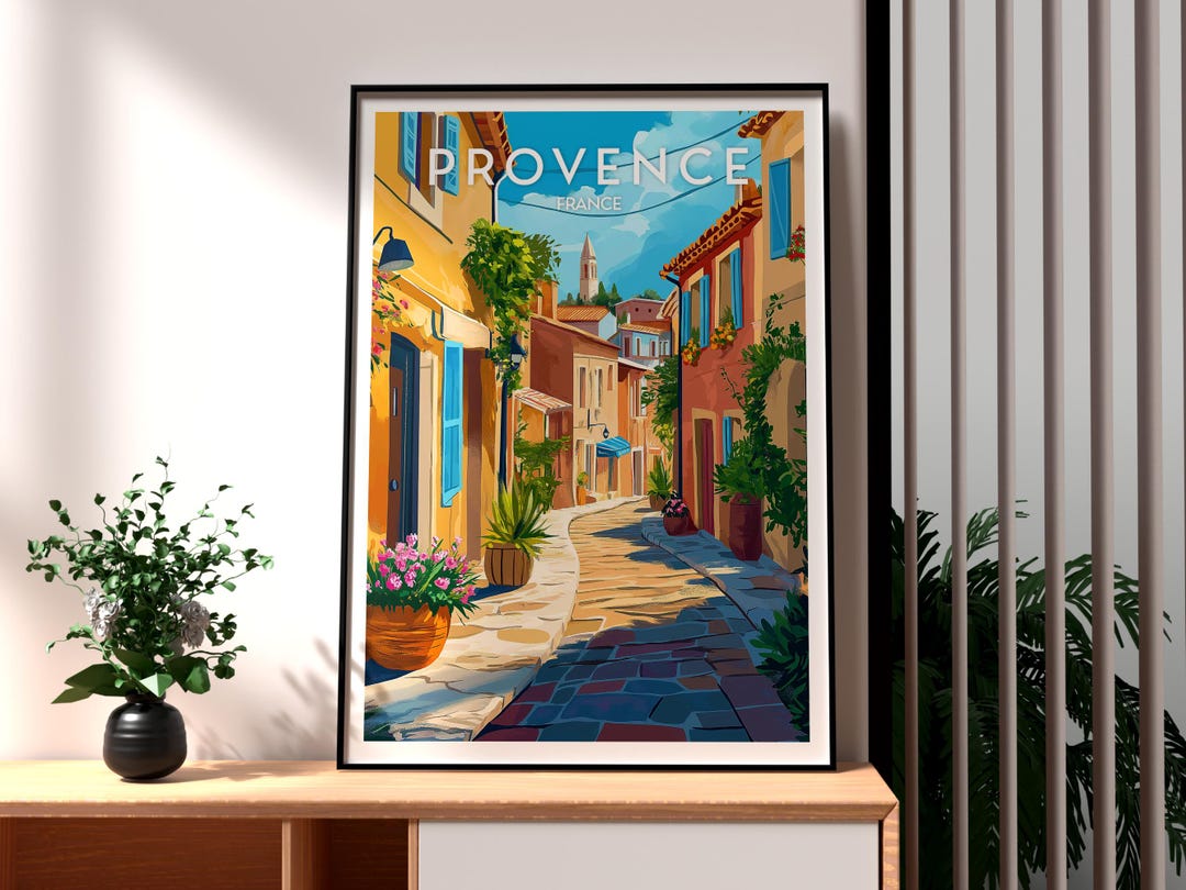 Provence France Art Print: Travel Poster, French City Wall Art - Etsy