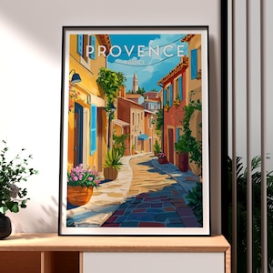 Provence Poster - France Wall Art - Provence Poster - France Travel Print - France Travel Print - Avignon Wall Art - French City Wall Art