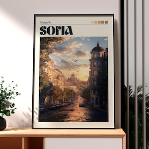 Sofia Print - Bulgaria Wall Art - Bulgaria Travel Poster - Travel Wall Art - Europe Poster - Europe Wall Art - Sofia Poster - Sofia City