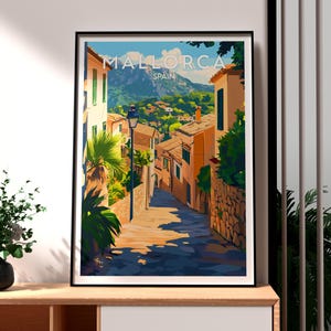 Mallorca Print - Majorca Wall Art -  Balearic Islands Poster - Travel Wall Art - Spain Travel Poster - Mallorca Poster - Spain Poster
