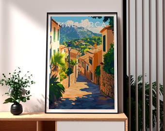 Mallorca Travel Poster: Balearic Islands Wall Art