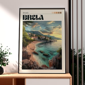 Brela Print - Croatia Wall Art - Brela Poster - Brela Island Wall Art - Croatia Travel Poster - Croatia Travel Print - Croatia Art Print