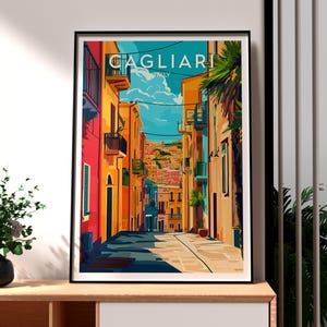 Cagliari Print - Cagliari Wall Art - Italy Poster - Travel Wall Art - Cagliari Travel Poster - Italy Art - Italian Art - Sardinia Wall Art