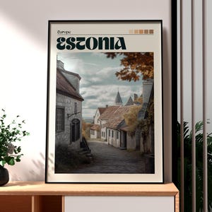 Estonia Print - Estonia Wall Art -  Estonia Travel Poster - Travel Wall Art - Europe Poster - Europe Wall Art - Estonia Poster Tallinn