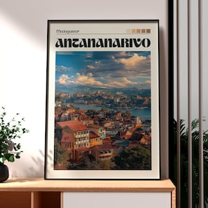 Antananarivo Print - Madagascar Wall Art -  Madagascar Poster - Antananarivo Travel Wall Art - Africa Poster - Africa City Art Madagascar