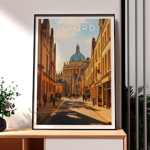 Oxford Print - Oxford Wall Art -  Oxford University Poster - Travel Wall Art - UK City Poster - Oxford Art - England Travel Art - UK City