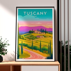 Tuscany Print - Vinyard Wall Art - Italy Poster - Travel Wall Art - Tuscany Travel Poster - Italy Art - Italian Art - Tuscany Poster Country