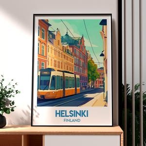 Helsinki Print - Helsinki Wall Art - Finland Poster - Travel Wall Art - Finland Print - Helsinki Canal - Northern Lights - Finland City Art