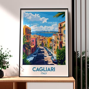 Cagliari Print - Cagliari Wall Art - Italy Poster - Travel Wall Art - Cagliari Travel Poster - Italy Art - Italian Art - Sardinia Wall Art