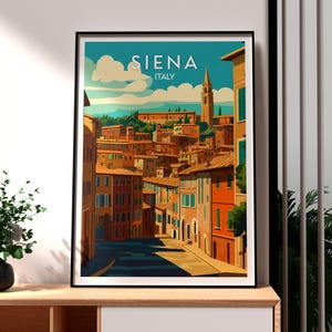 Impresión de Siena - Arte mural de Siena - Póster de Italia - Arte mural de viaje por Italia - Póster de viaje por Siena - Arte italiano - Póster de Siena, Italia