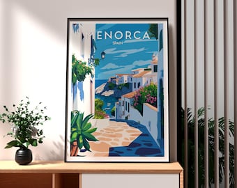 Menorca Travel Poster: Balearic Islands Wall Art