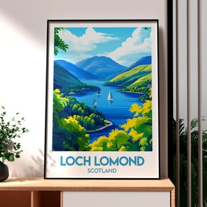Loch Lomond Print - Scotland Wall Art - Loch Lomond Poster - UK Wall Art - Gift for Traveller - Scotland Print - The Trossachs National Park