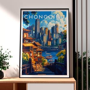 Chongqing Print - China Wall Art - Chinese Art Poster - Travel Wall Art - Chongqing City Art - Gift for Traveller - Chinese City Art - China