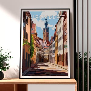 Nuremberg Travel Print - Germany Wall Art - Germany Poster - Travel Wall Art  - Gift for Traveller - Nuremberg Art - Nuremberg City Wall Art