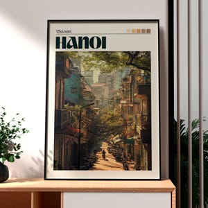 Hanoi Print - Vietnam Wall Art -  Hanoi Poster - Travel Wall Art - Vietnam Poster - Backpacking Poster - North Vietnam Poster - Old Quarter