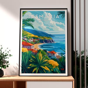 Tasmania Print - Tasmania Wall Art -  Australia Poster - Travel Wall Art - Tasmania Poster - Hobart City Art - Tasmania Australia Hobart Art
