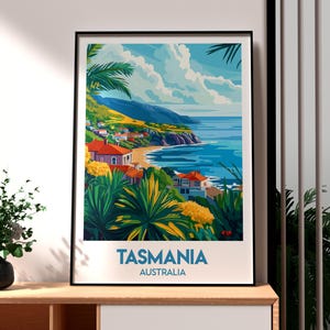 Tasmania Print - Tasmania Wall Art -  Australia Poster - Travel Wall Art - Tasmania Poster - Hobart City Art - Tasmania Australia Hobart Art