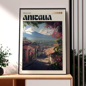Antigua Travel Print - Antigua Guatemala Wall Art - Antigua Art - Travel Wall Art - Guatemala Poster - South America Backpacking - Antigua