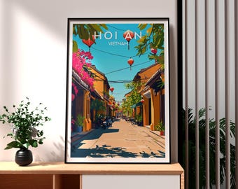 Hoi An Lanterns Print: Vietnam Travel Poster
