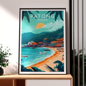 Patong Print - Thailand Wandkunst - Thailand Poster -Puketuk Wandkunst - Thailand Kohuket Poster - Thailand Nachtleben Poster - Thailändische Kunst