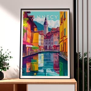 Annecy Print - France Wall Art - Annecy Poster - France Travel Print - Vieille Ville Poster Wall Art - French Art - Annecy France Wall Art