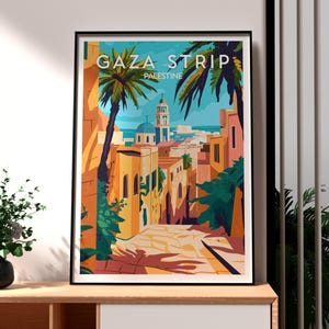 Palestine Print - Palestine Wall Art - Gaza Strip Poster - Free Palestine Poster - Middle East Wall Art - Palestine Travel Art - Palestine