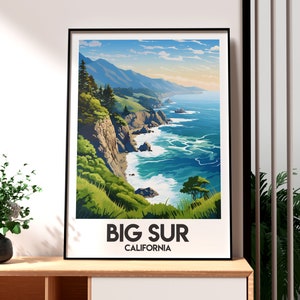 Big Sur Print: California Coastline Travel Poster