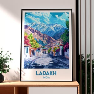 Ladakh Travel Print - India Wall Art - India Art - Leh Ladakh Poster - Indian Himalayas - India Print - Gift for Traveller - Kashmir Ladakh