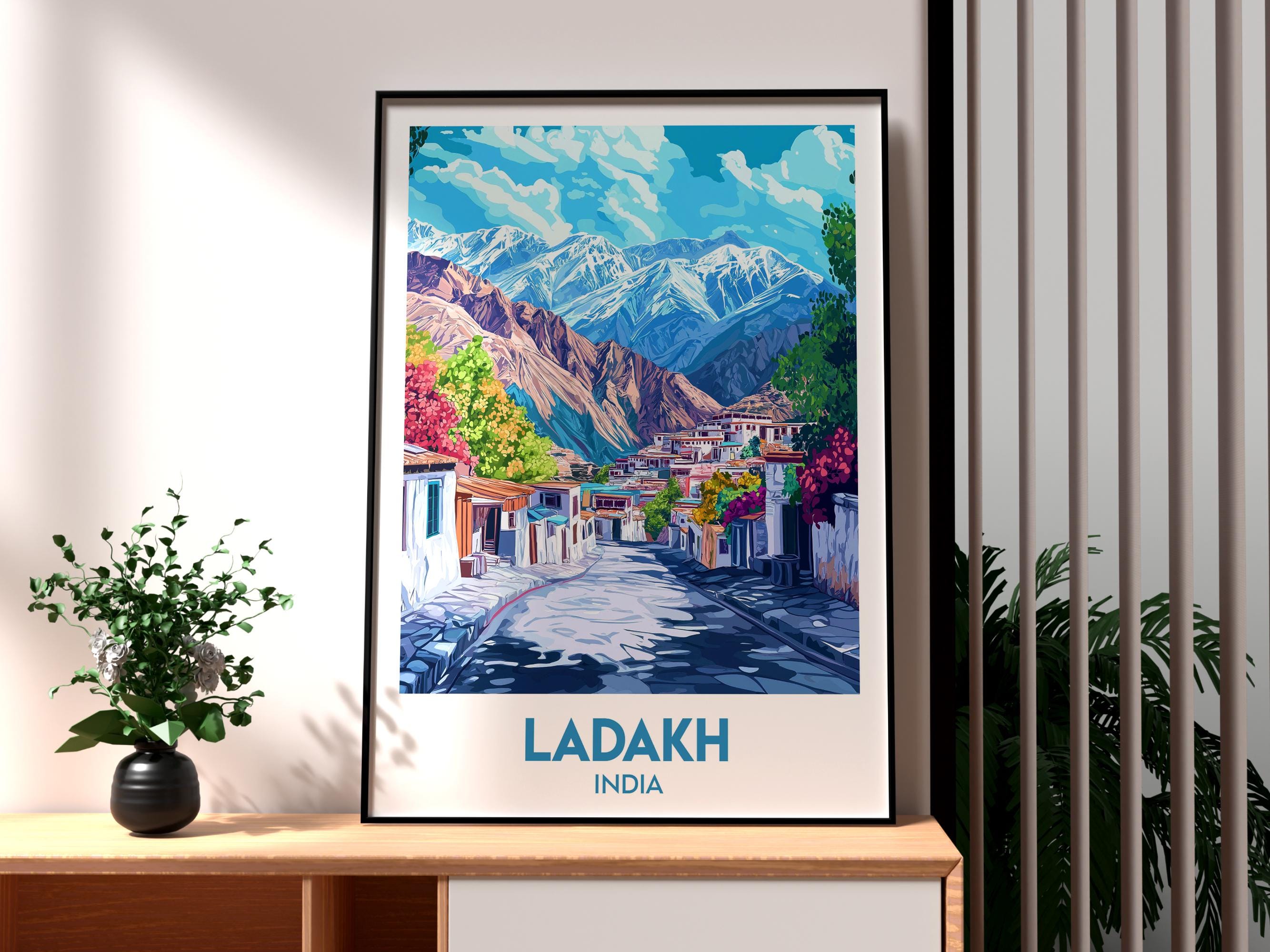 Ladakh India Travel Poster: Himalayan Art Print - Etsy