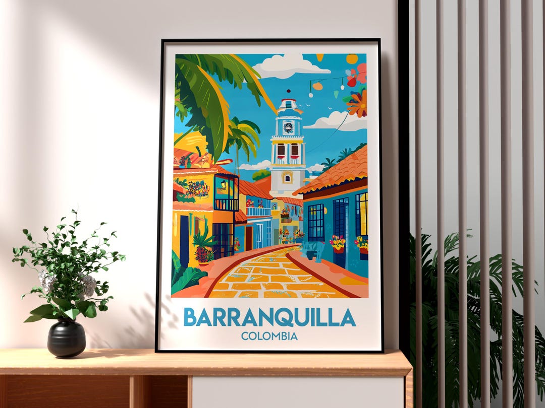 Barranquilla Poster Colombia Travel Print Colombia Wall Art