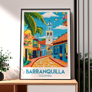 Barranquilla Poster - Colombia Travel Print - Colombia Wall Art - Barranquilla Travel Print - Backpacking Poster - South America Art