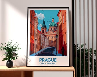 Prague Travel Poster: Czech Republic City Art Print