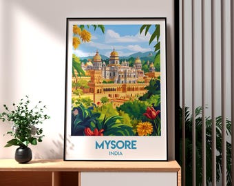 Mysore Palace Art Print: India Travel Poster