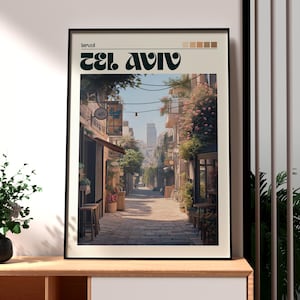 Tel Aviv Print - Tel Aviv Wall Art - Israel Poster - Isreal Wall Art - Middle East Wall Art - Jerusalem Travel Art - Israel Print Tel Aviv