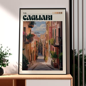 Cagliari Print - Cagliari Wall Art - Italy Poster - Travel Wall Art - Cagliari Travel Poster - Italy Art - Italian Art - Sardinia Wall Art