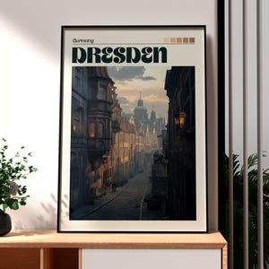 Dresden Travel Print - Germany Wall Art - Germany Poster - Travel Wall Art  - Gift for Traveller - Dresden City Art - Dresden Germany Art