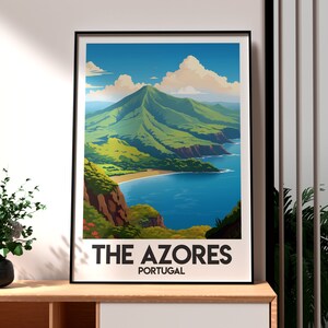 The Azores Travel Print - Azores Islands Wall Art - Portugal Art - Travel Wall Art - Vacation Poster - Holiday Print - Gift for Traveller