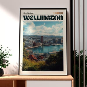 Wellington Poster - New Zealand Travel Art - Wellington Print - Lambton Quay Poster - New Zealand Poster - Wellington Wall Art - NZ Poster
