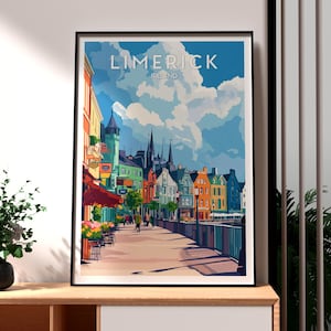 Limerick Print - Ireland Wall Art - Limerick Ireland Poster - Travel Wall Art - Ireland Poster - Limerick Art - Republic of Ireland Art