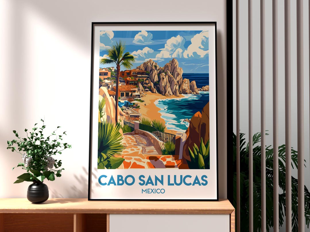 Cabo San Lucas Print: Mexico Travel Poster, Beach Wall Art - Etsy